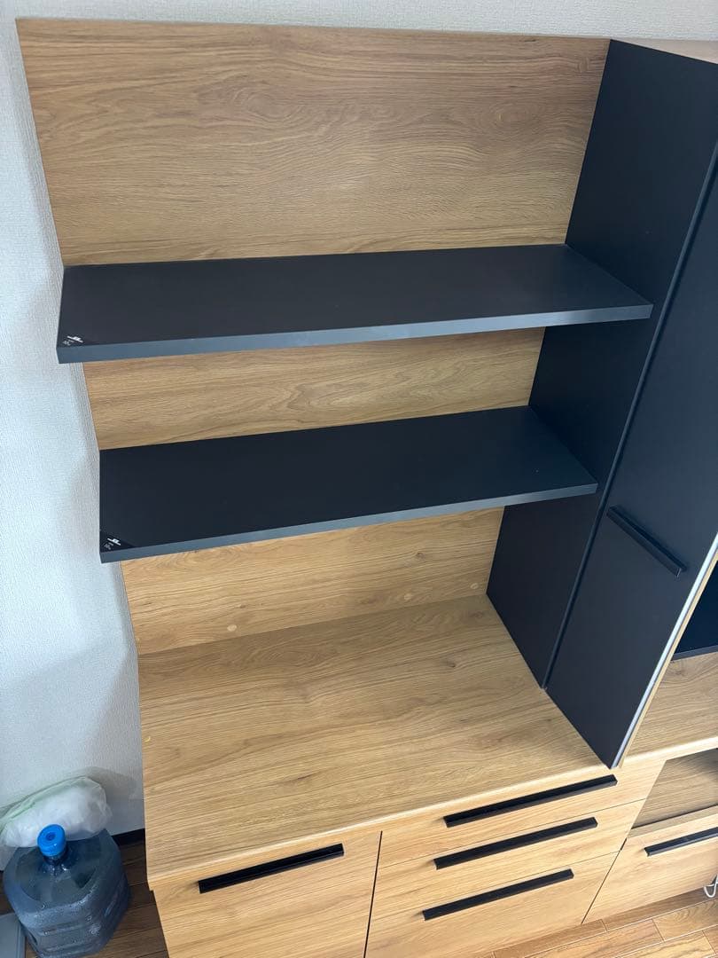 【美品】パモウナ　RTキッチンボード　オーク×グレー