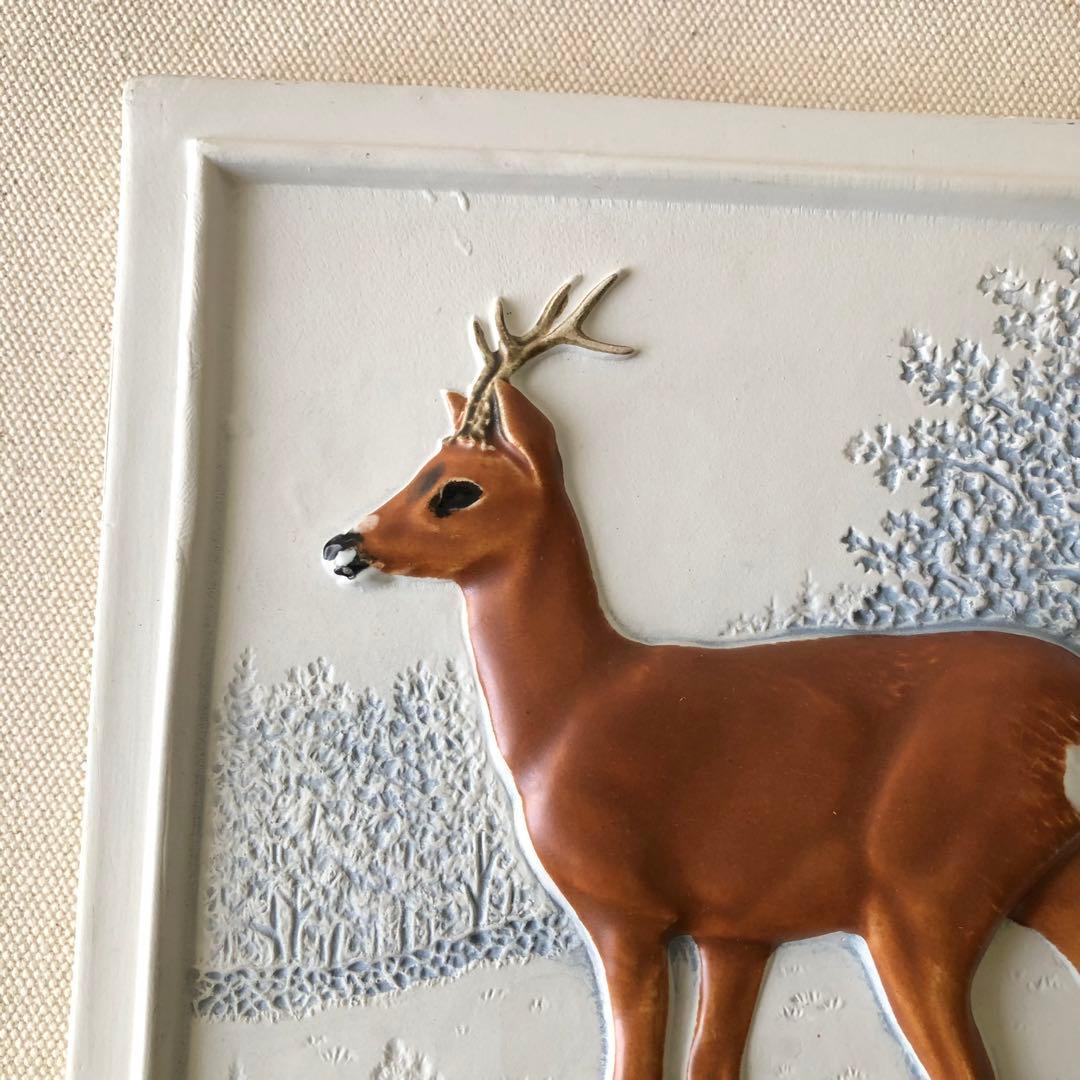 WWF限定　鹿の陶板／Jie Gantofta ジイガントフタ　スウェーデン