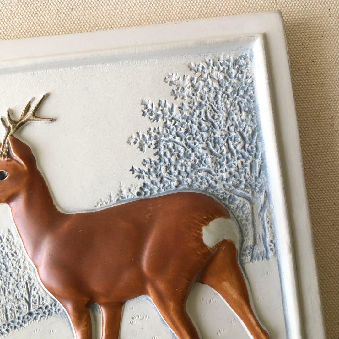 WWF限定　鹿の陶板／Jie Gantofta ジイガントフタ　スウェーデン