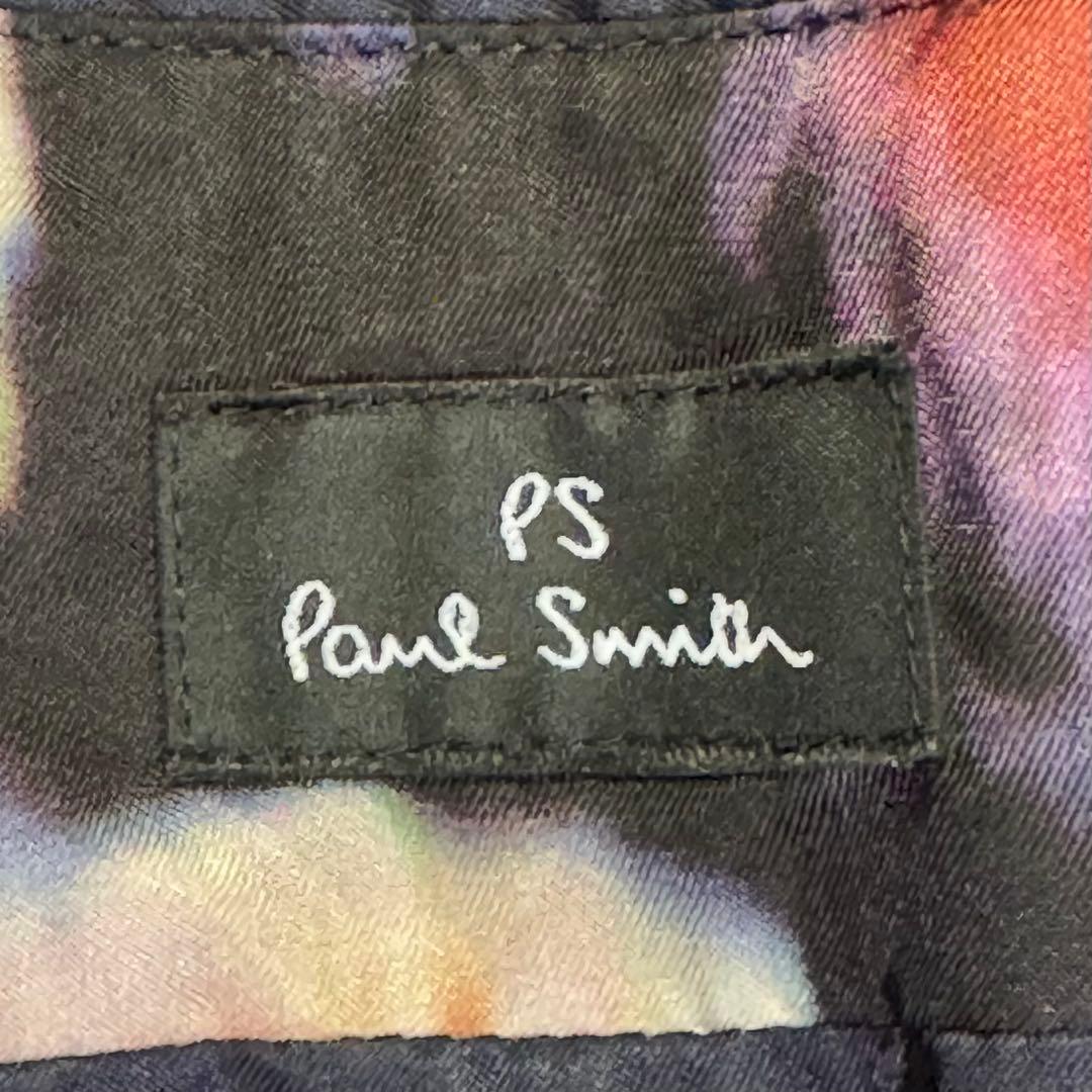 3269【人気Lサイズ・美品】ポールスミス カシミヤ混 花柄裏地 トレンチコート