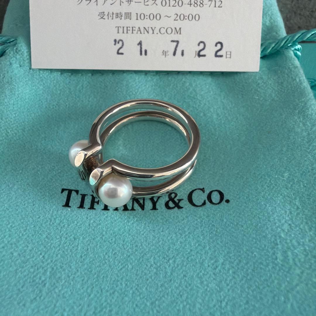 ティファニー TIFFANY&Co. ハードウェア ダブルパール リング