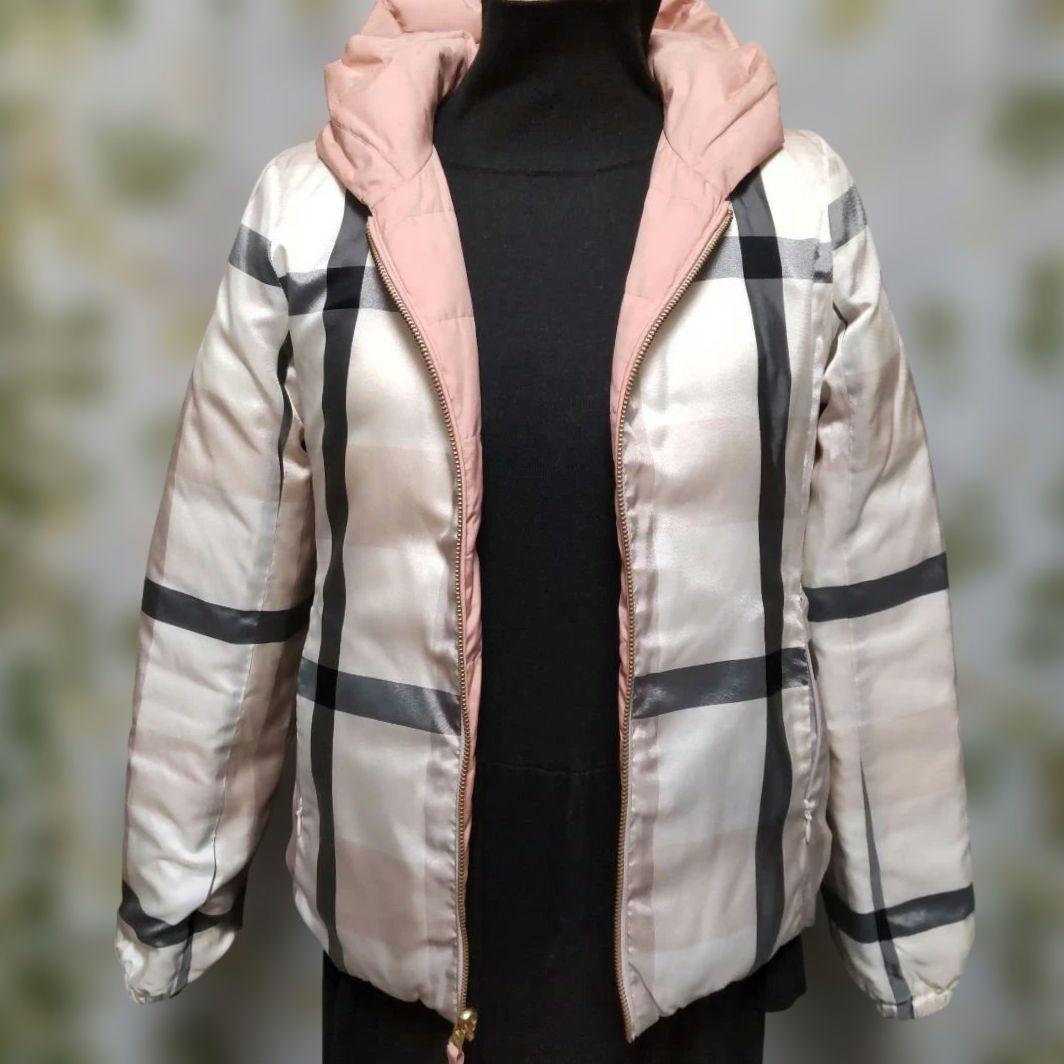 BURBERRY BLUE LABEL❀ライトサーモンピンク/チェック ダウンJ