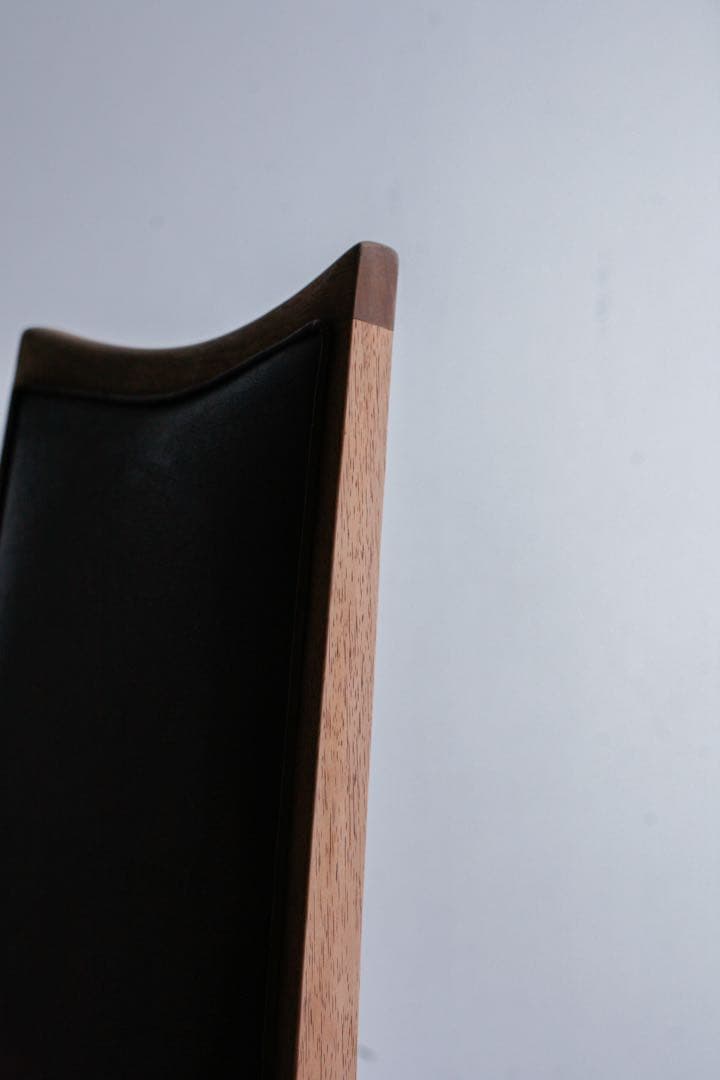 ナラ 無垢材　レザーチェア ダニングチェア　マルニ木工 古家具　アンティーク