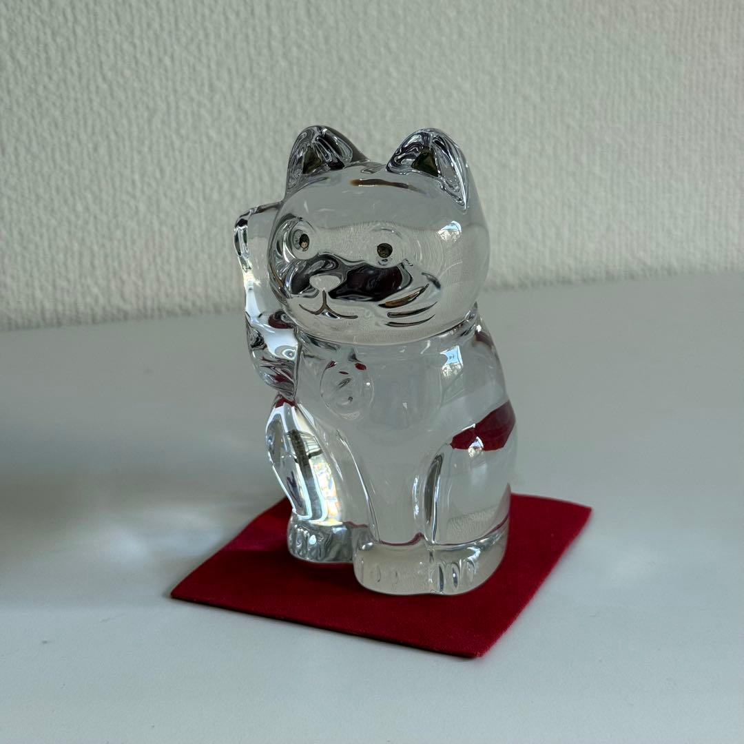【Baccarat／バカラ】 招き猫 まねき猫 クリスタル