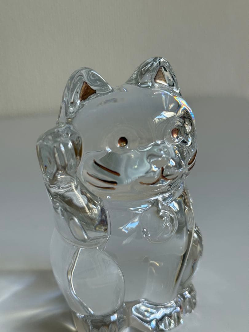 【Baccarat／バカラ】 招き猫 まねき猫 クリスタル
