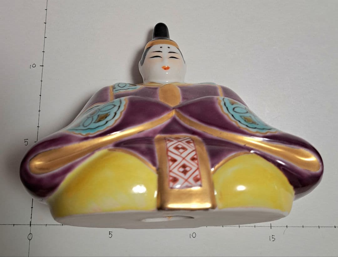 k-①九谷焼 ひな人形 5号 親王飾り 雄山作