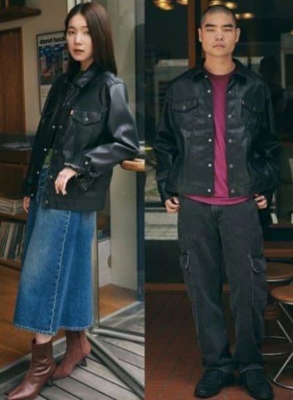 希少®️タブ‼️未使用級 リーバイスプレミアム　レザートラッカージャケット