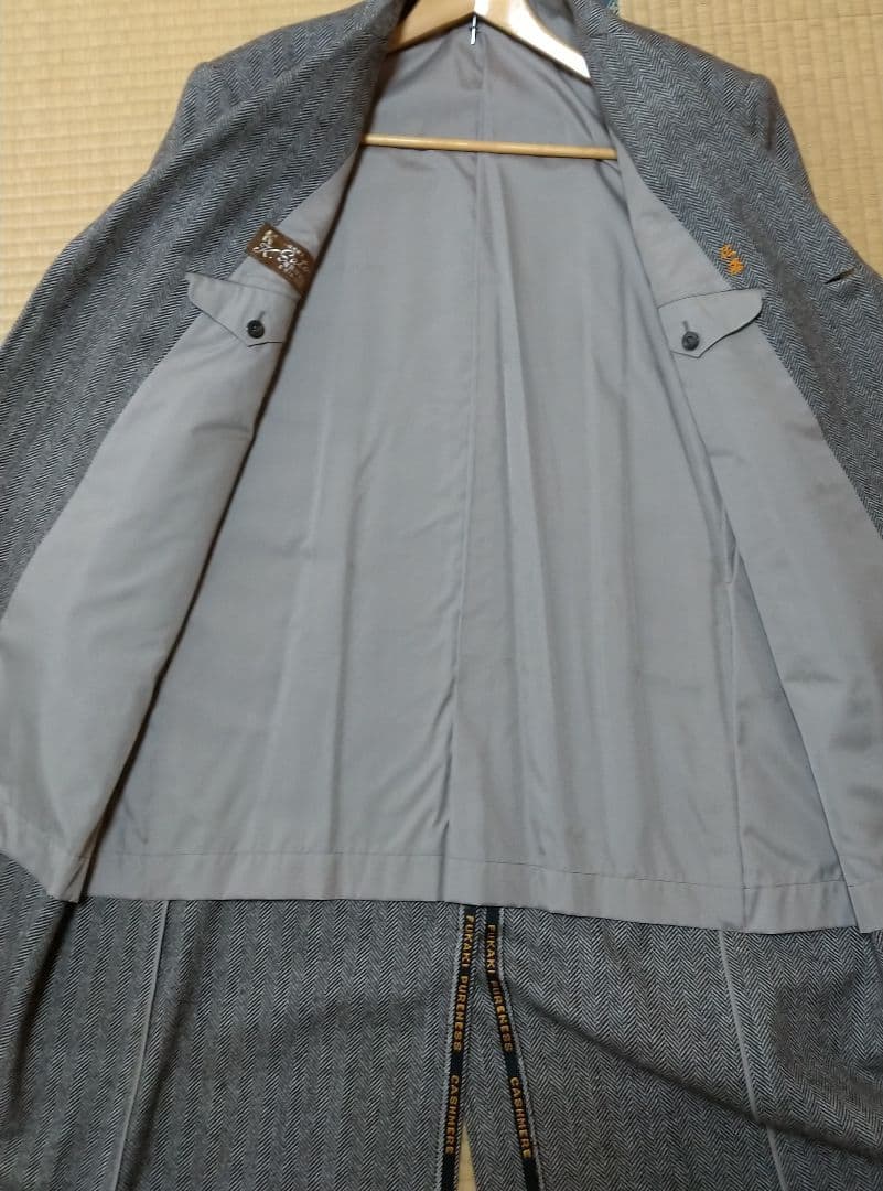 フルオーダーメイド　カシミア　メンズコート　チェスターコート　高級注文紳士服