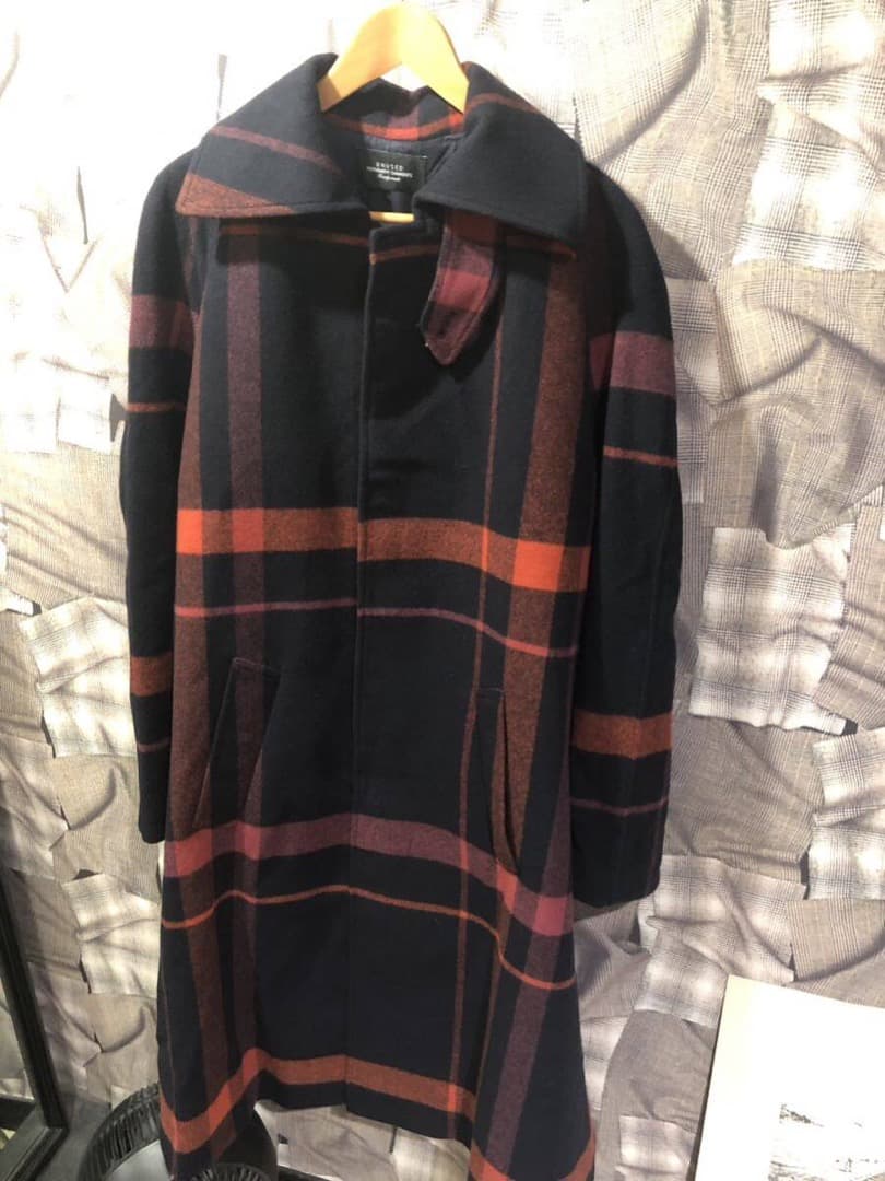 UNUSED 21AW チェックロングコート US2058