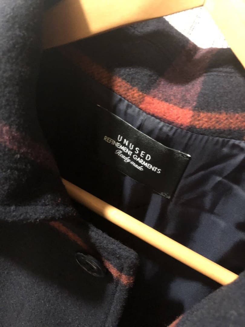 UNUSED 21AW チェックロングコート US2058
