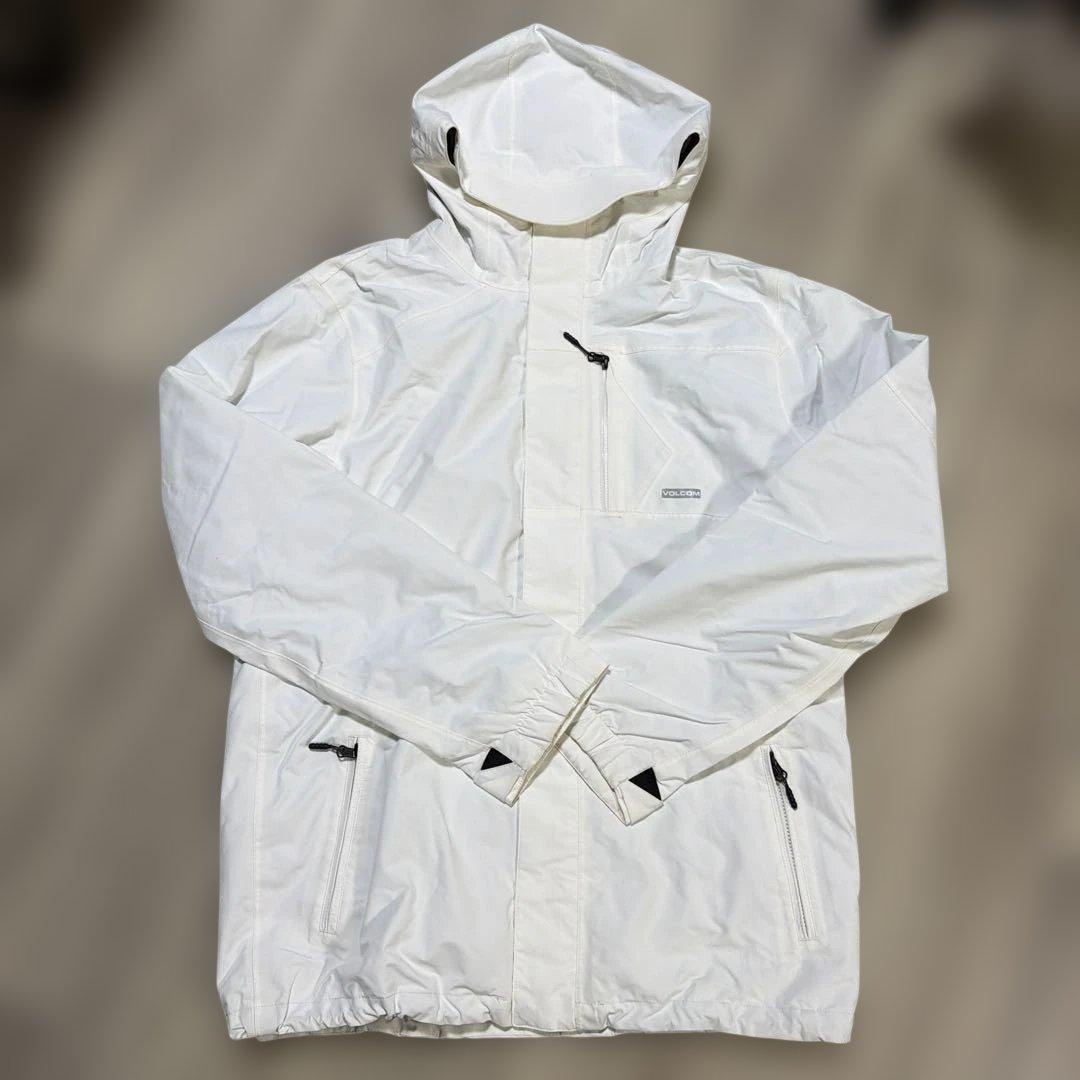 VOLCOM　上下　白　ホワイト スノーボードジャケット　パンツ