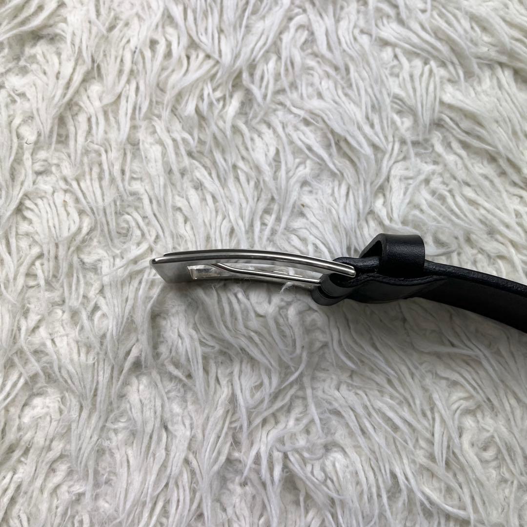 希少　VERSACE 極美品　ビッグバックルベルト グレカ模様　黒　銀