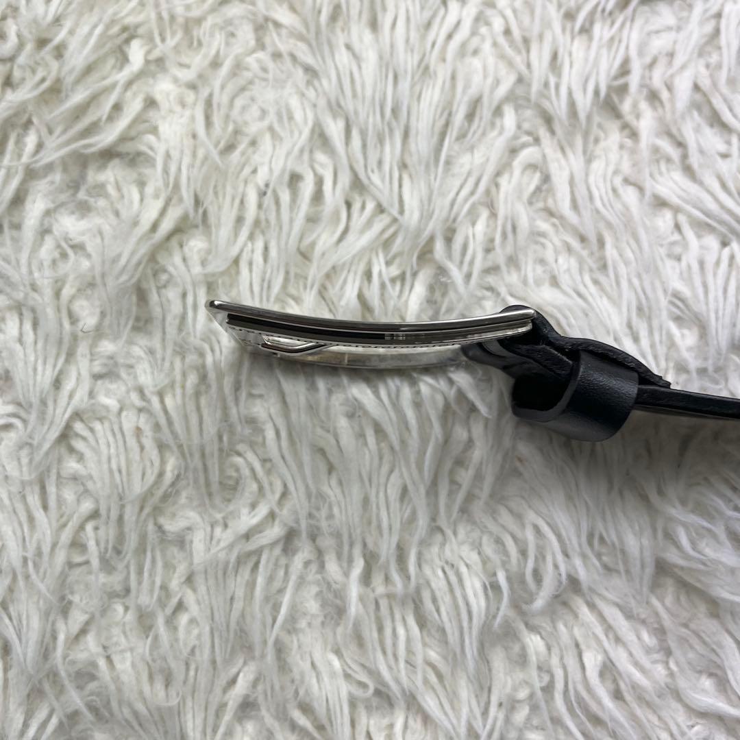 希少　VERSACE 極美品　ビッグバックルベルト グレカ模様　黒　銀