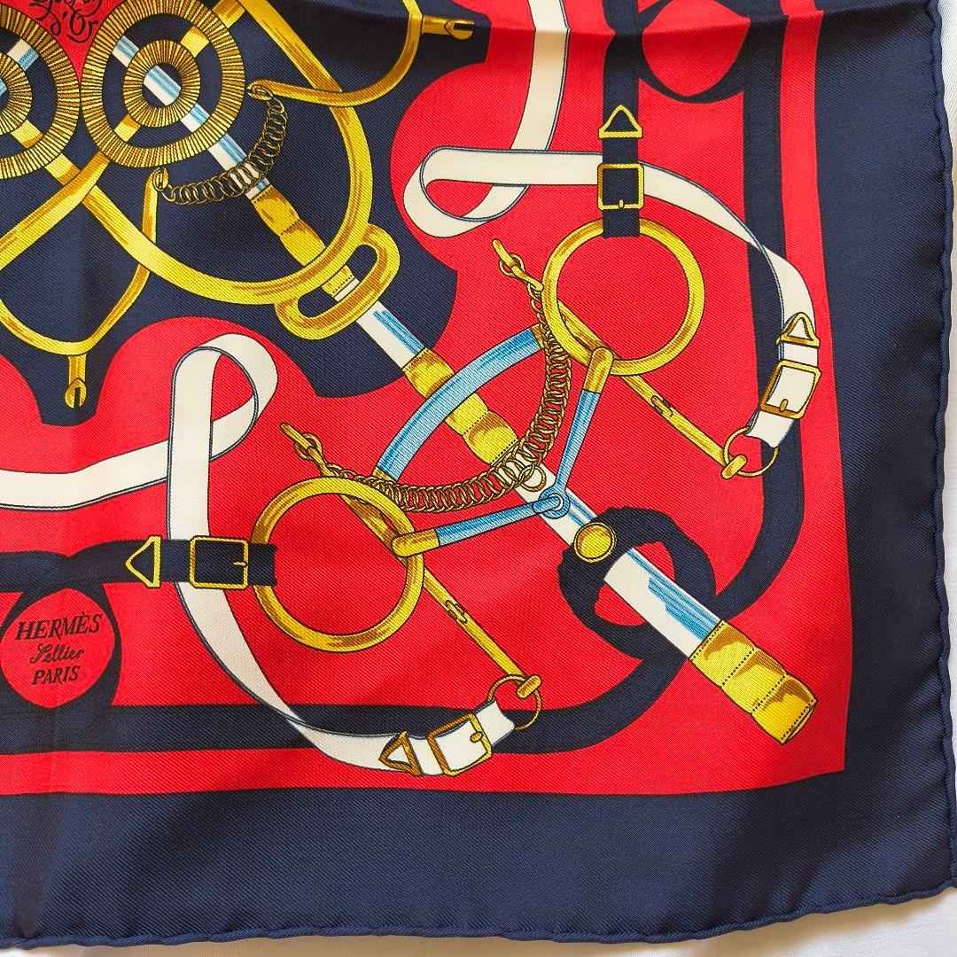 エルメス カレ40 エプロンドール シルク