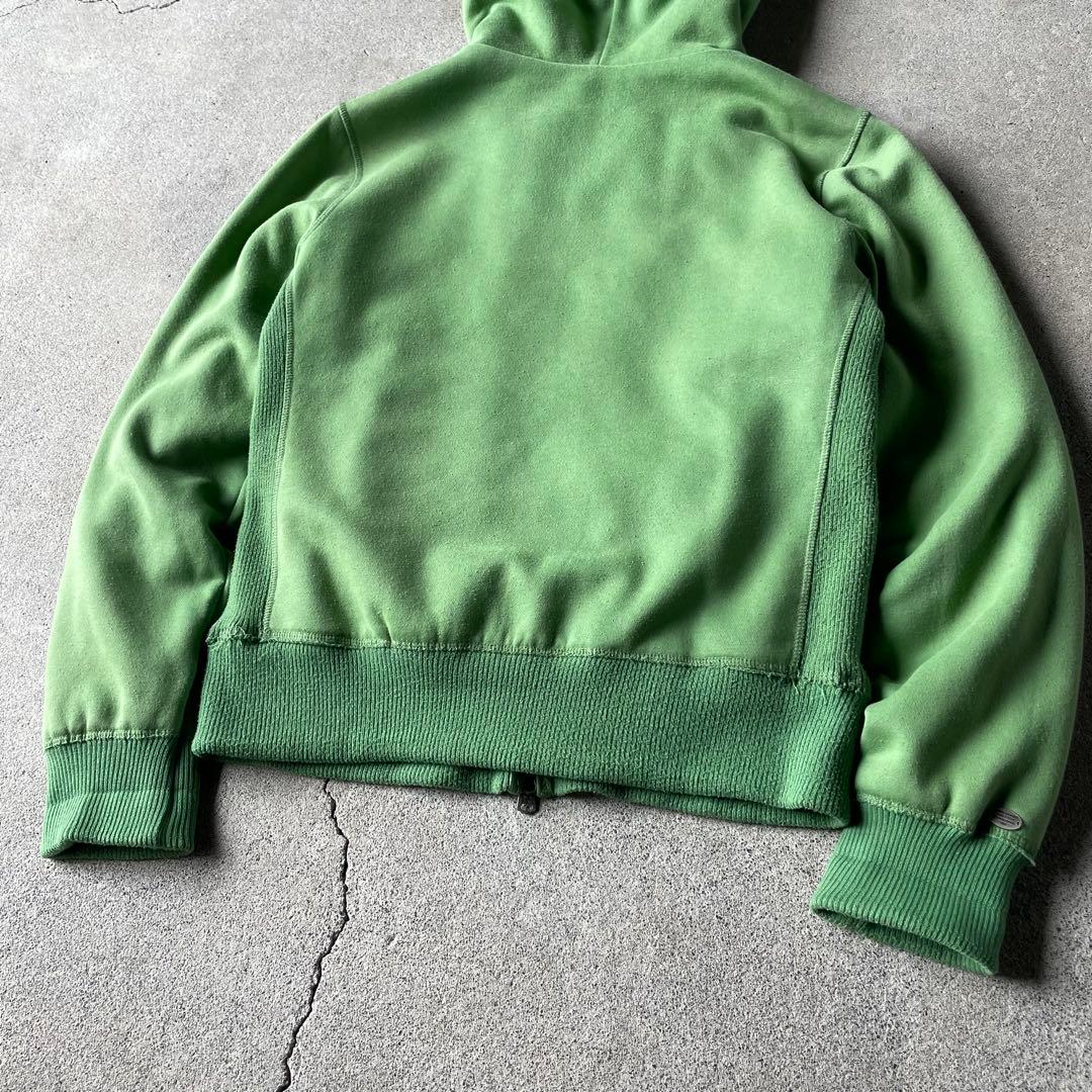 トップス 00s A&F fur double zip up hoodie archive