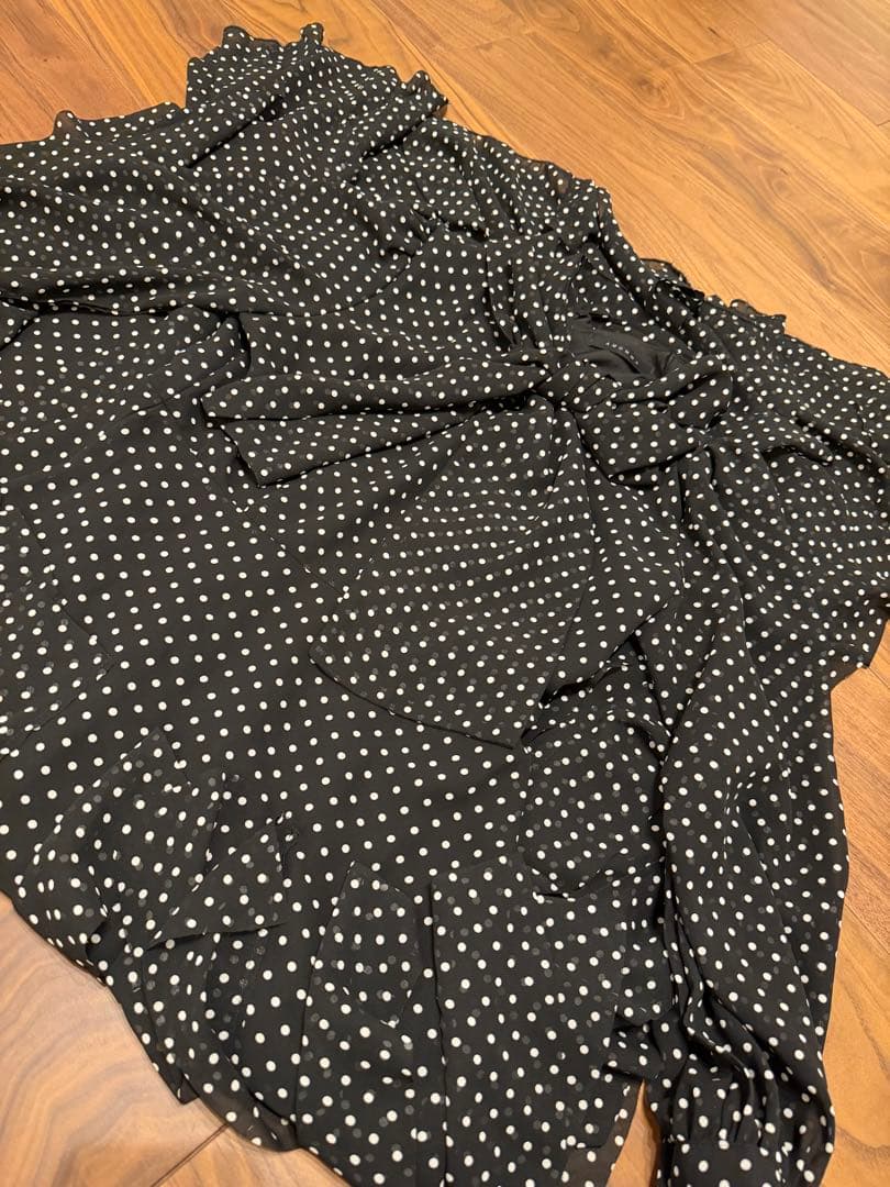 ワンピース Amomma ADELE DOT CIFFON TIE DRESS