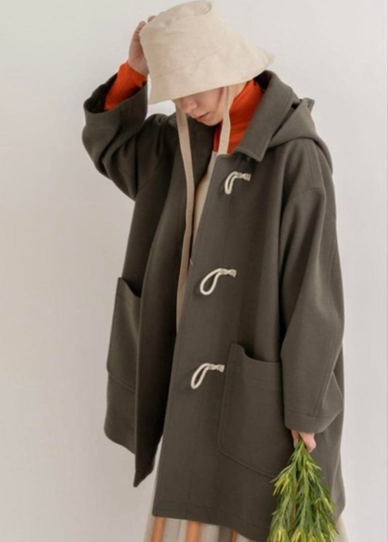 yuni Wool/super100midle length duffleコート