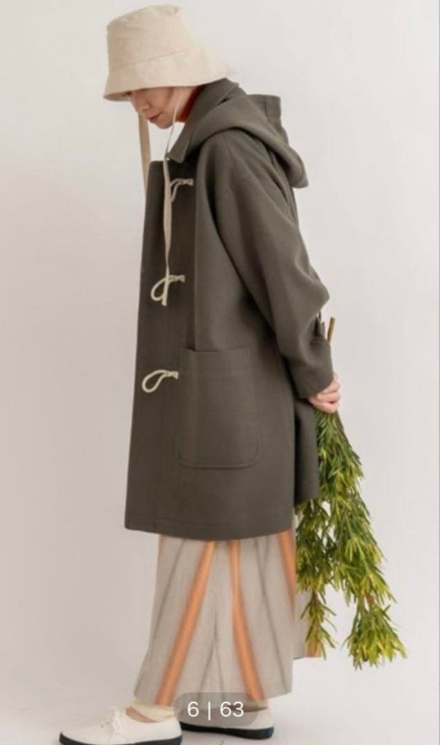 yuni Wool/super100midle length duffleコート