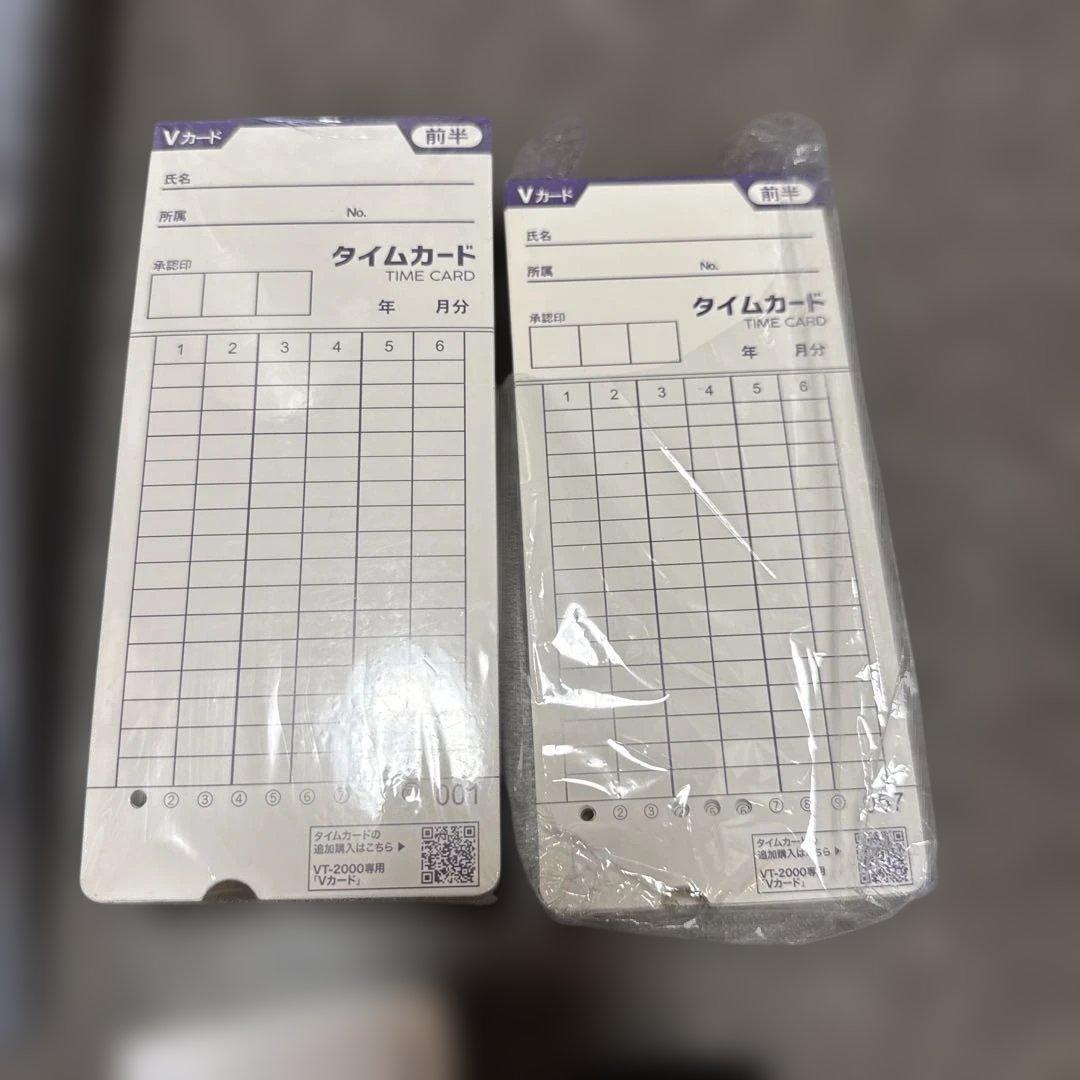 voice VT-2000 タイムレコーダー タイムカード本体と用紙