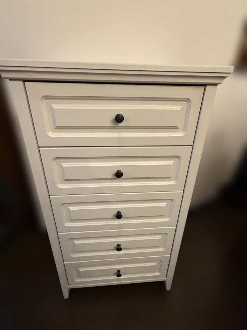 ニトリ チェスト 5段 ホワイト 幅59cm 収納タンス 引き出し収納 洋服収納