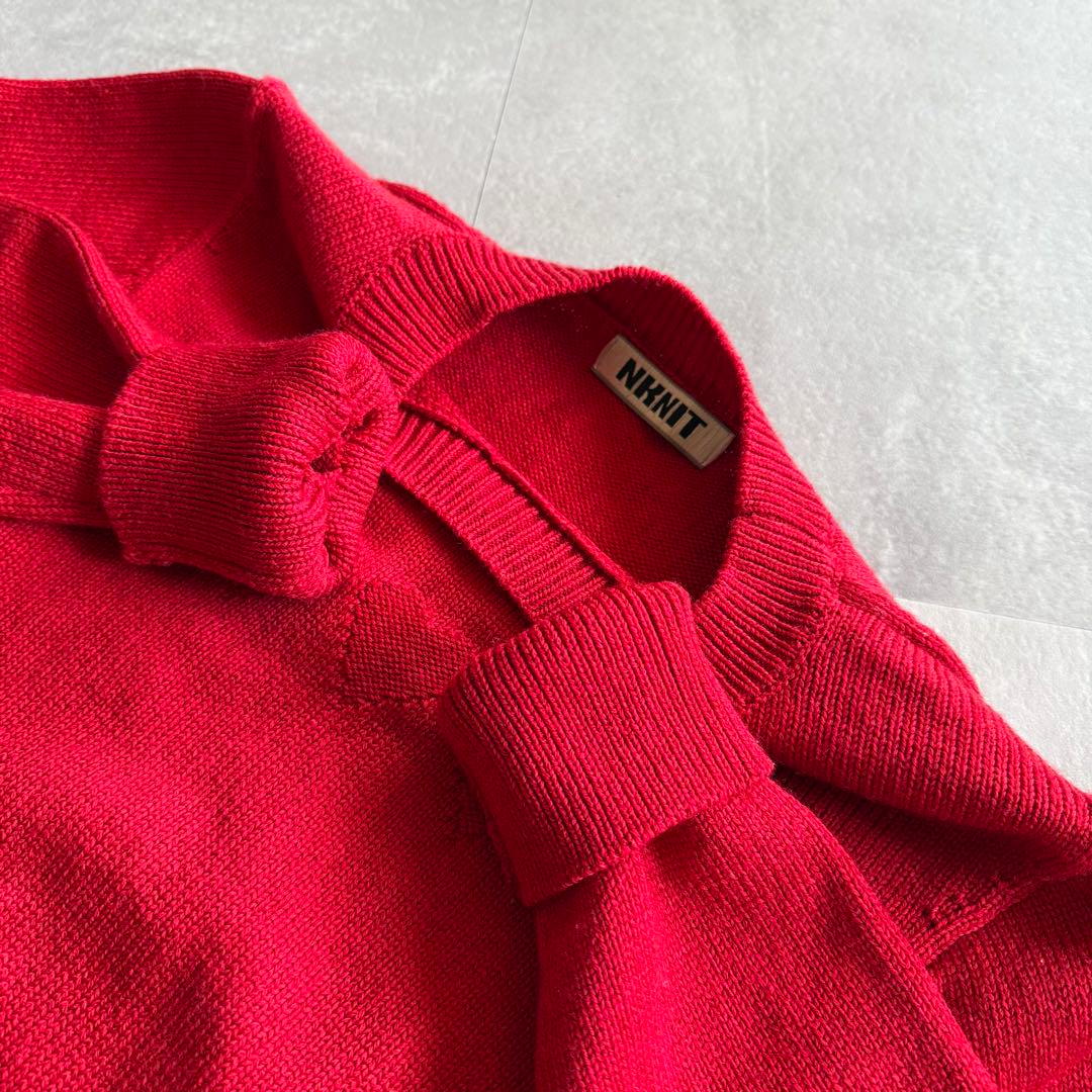 【美品✨】NKNIT ♡ jacquard KNIT ハート ニット レッド