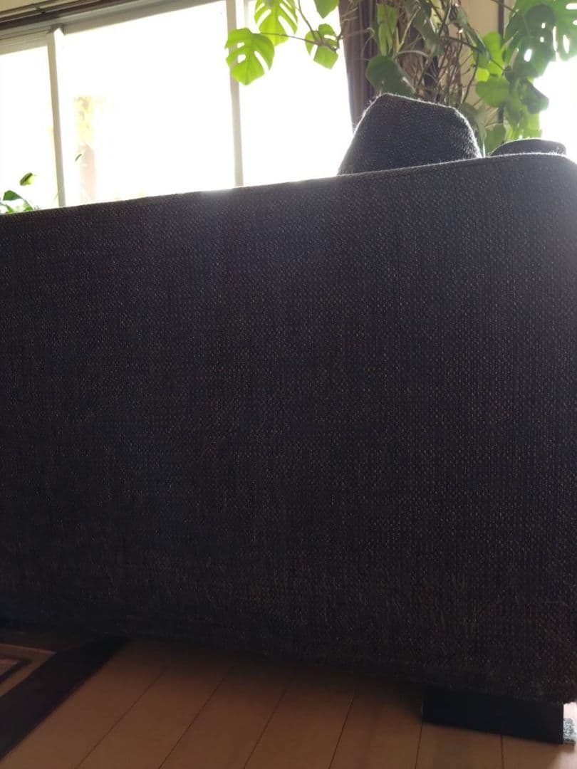 SPIGA ダークグレー ソファ アームテーブル付き