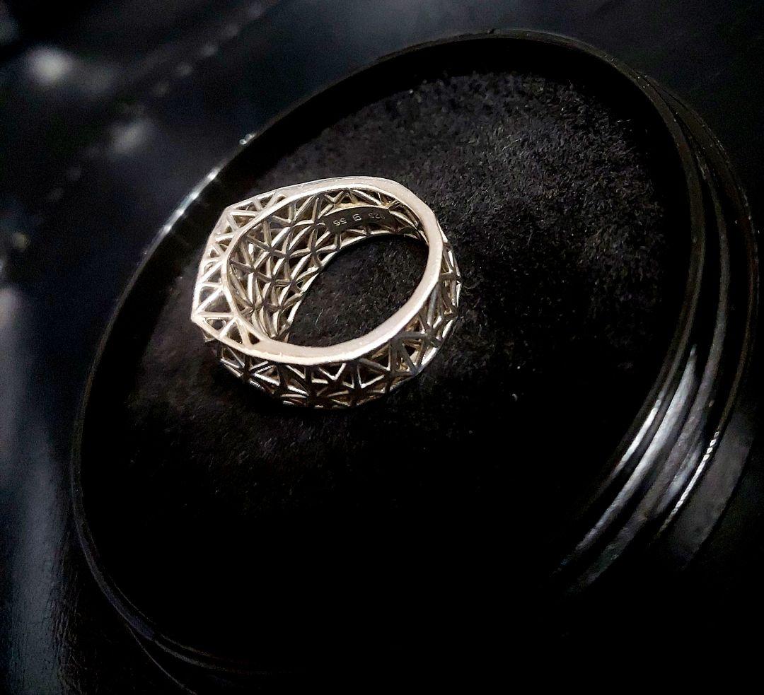 アクセサリー Tom Wood Mesh Ring Fern Green