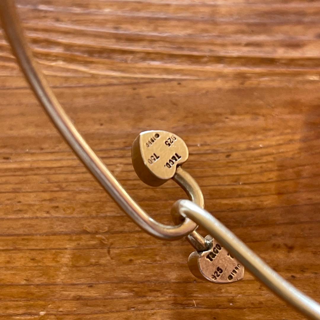 Tiffanyティファニー ハート バングル シルバー925×K18