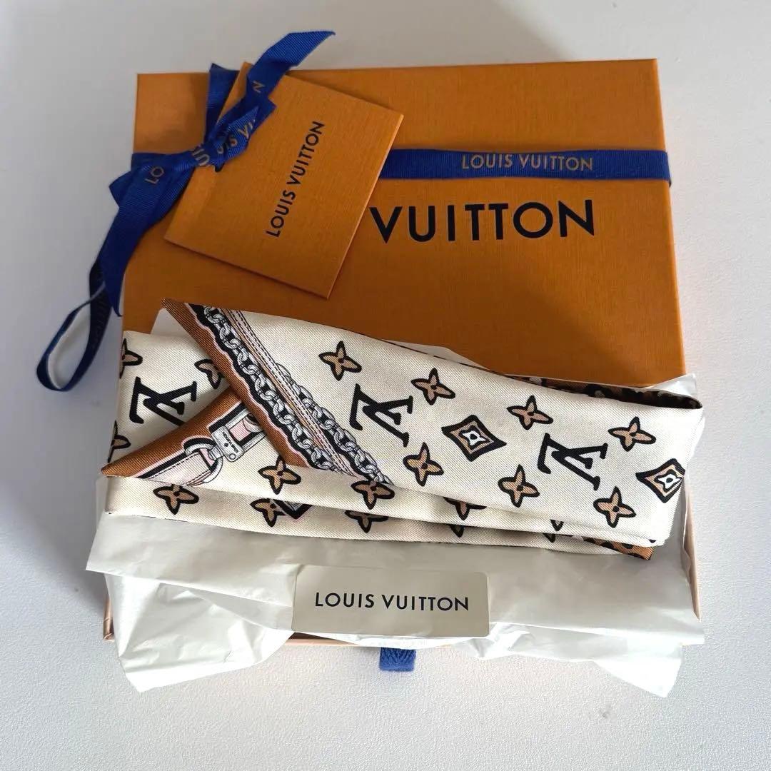 LOUIS VUITTON レオパード柄スカーフ ヴィトン バンドー ヒョウ柄