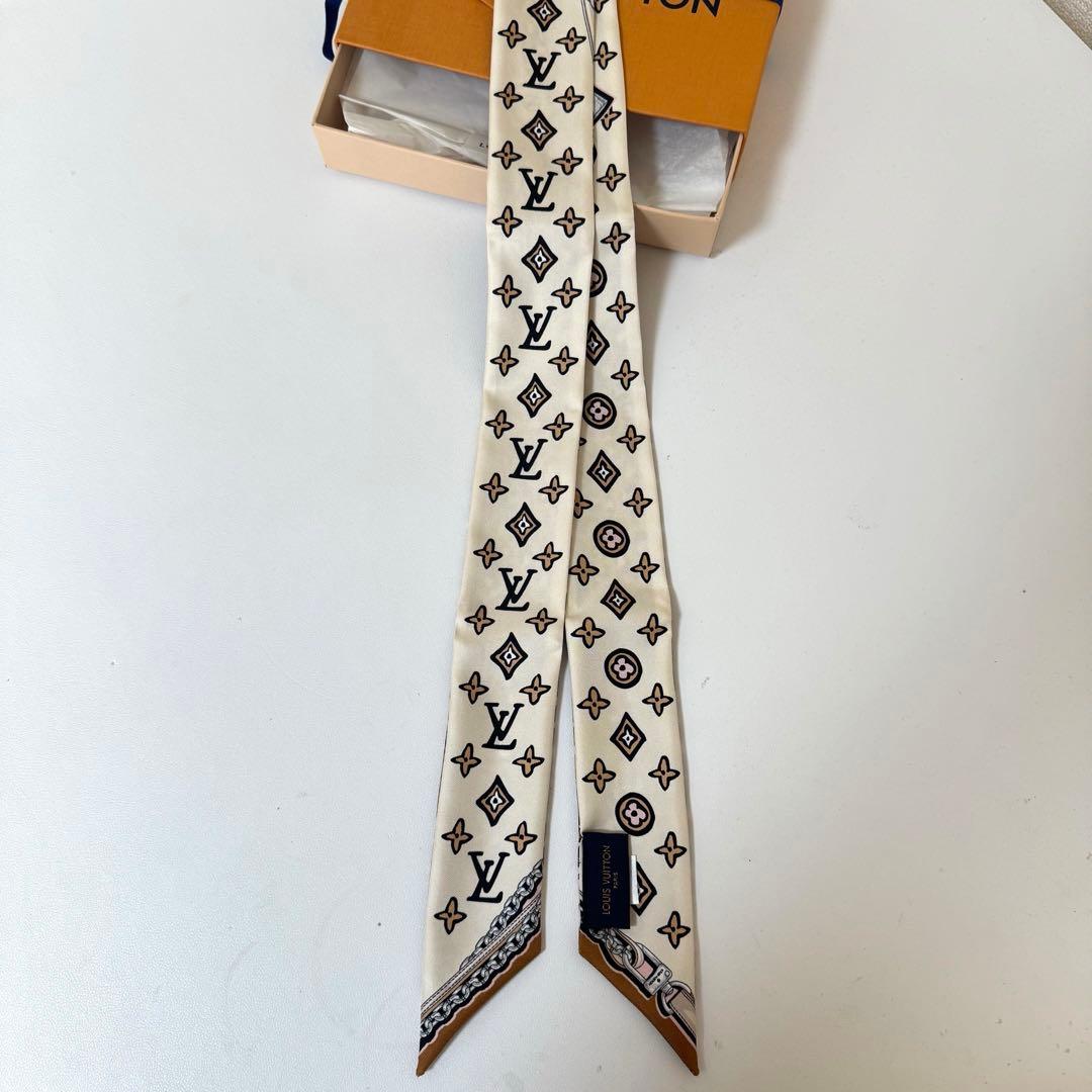 LOUIS VUITTON レオパード柄スカーフ ヴィトン バンドー ヒョウ柄