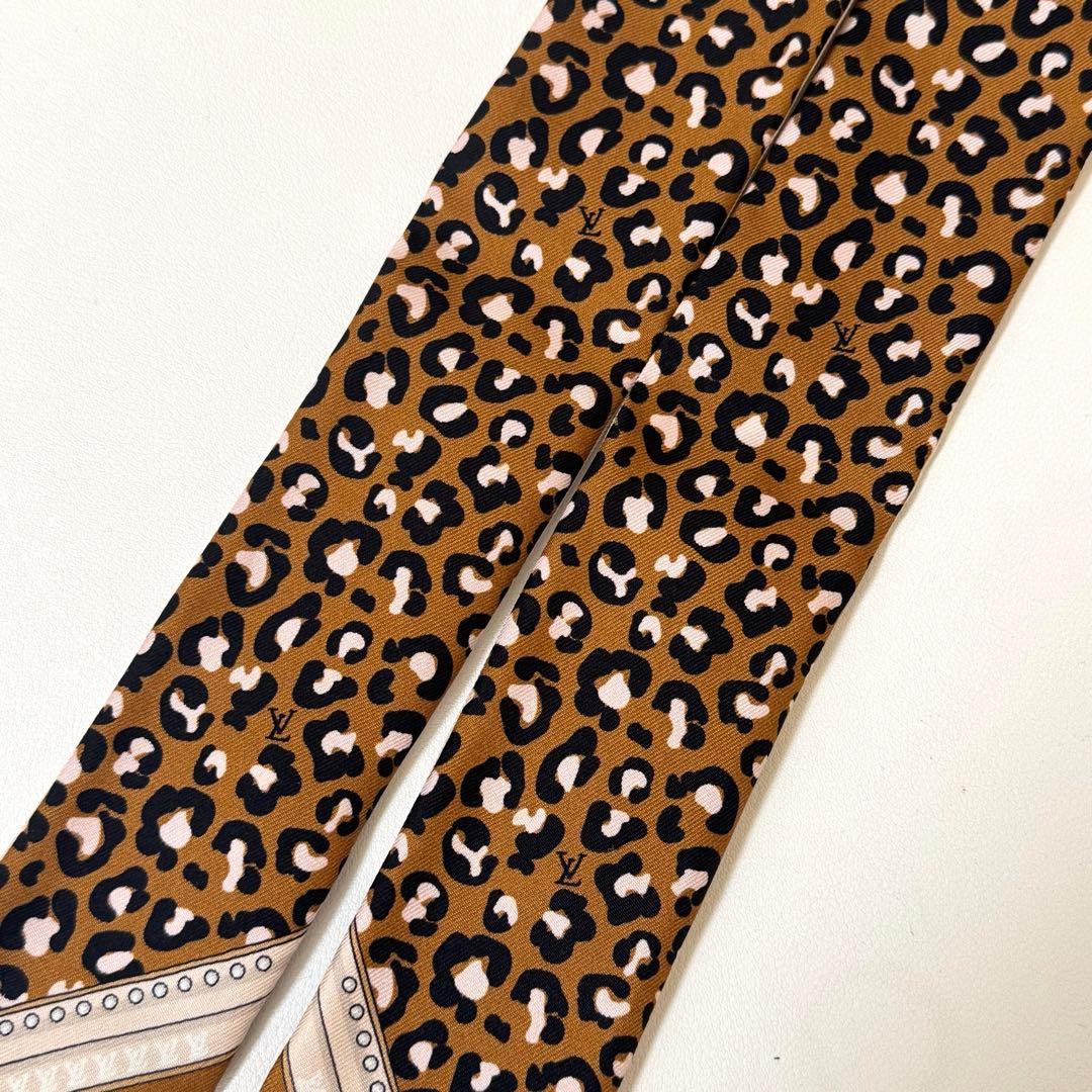 LOUIS VUITTON レオパード柄スカーフ ヴィトン バンドー ヒョウ柄