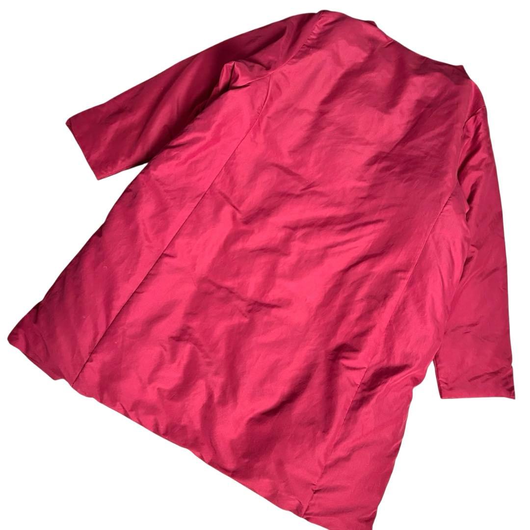 サニークラウズ 完売品 極薄ダウンコートノーカラー 赤 2XL