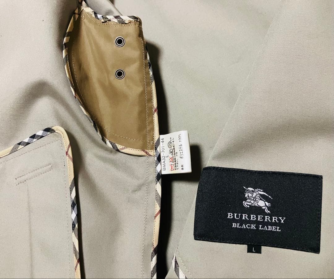 【激レア】BURBERRY BLACKLABEL ステンカラーコートL 新品同様