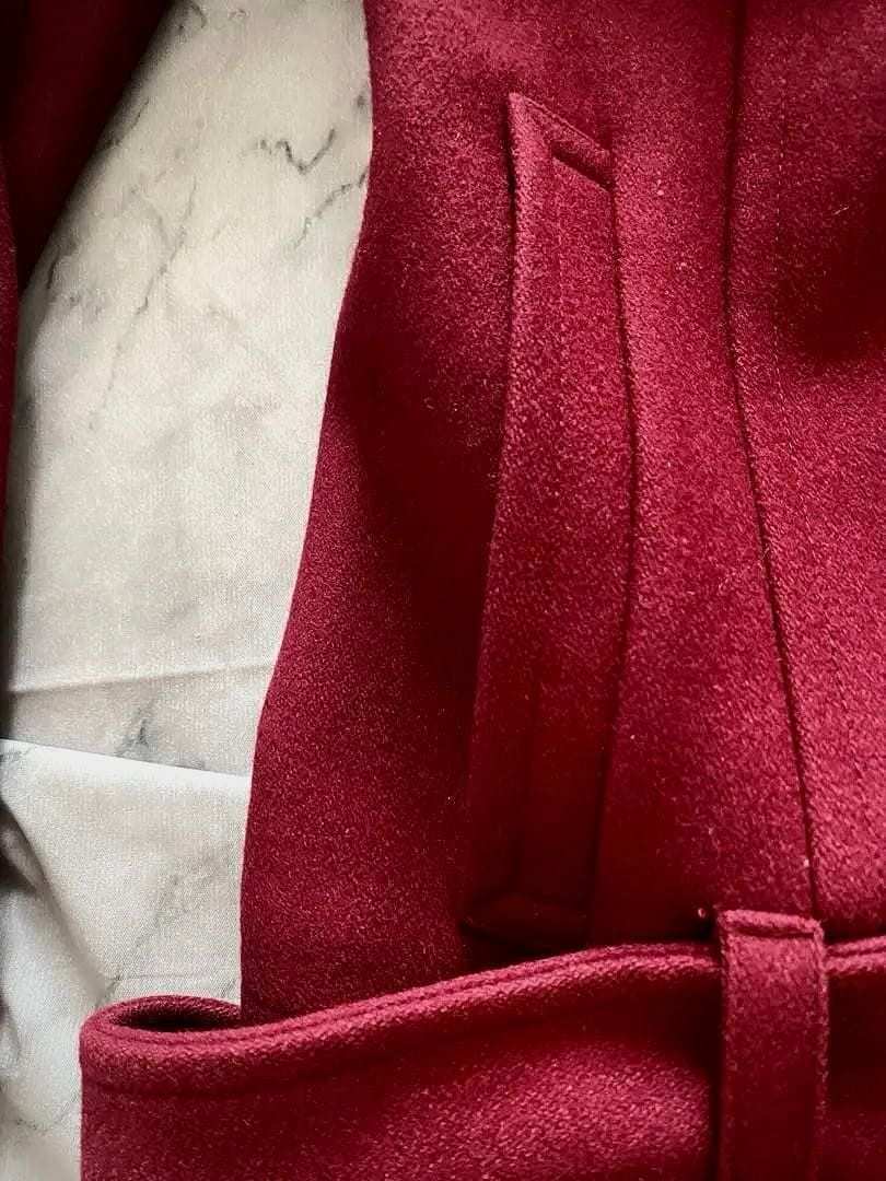 【最終値下げ】昭和レトロ　赤　コート　2way Cloche ビンテージ　￼