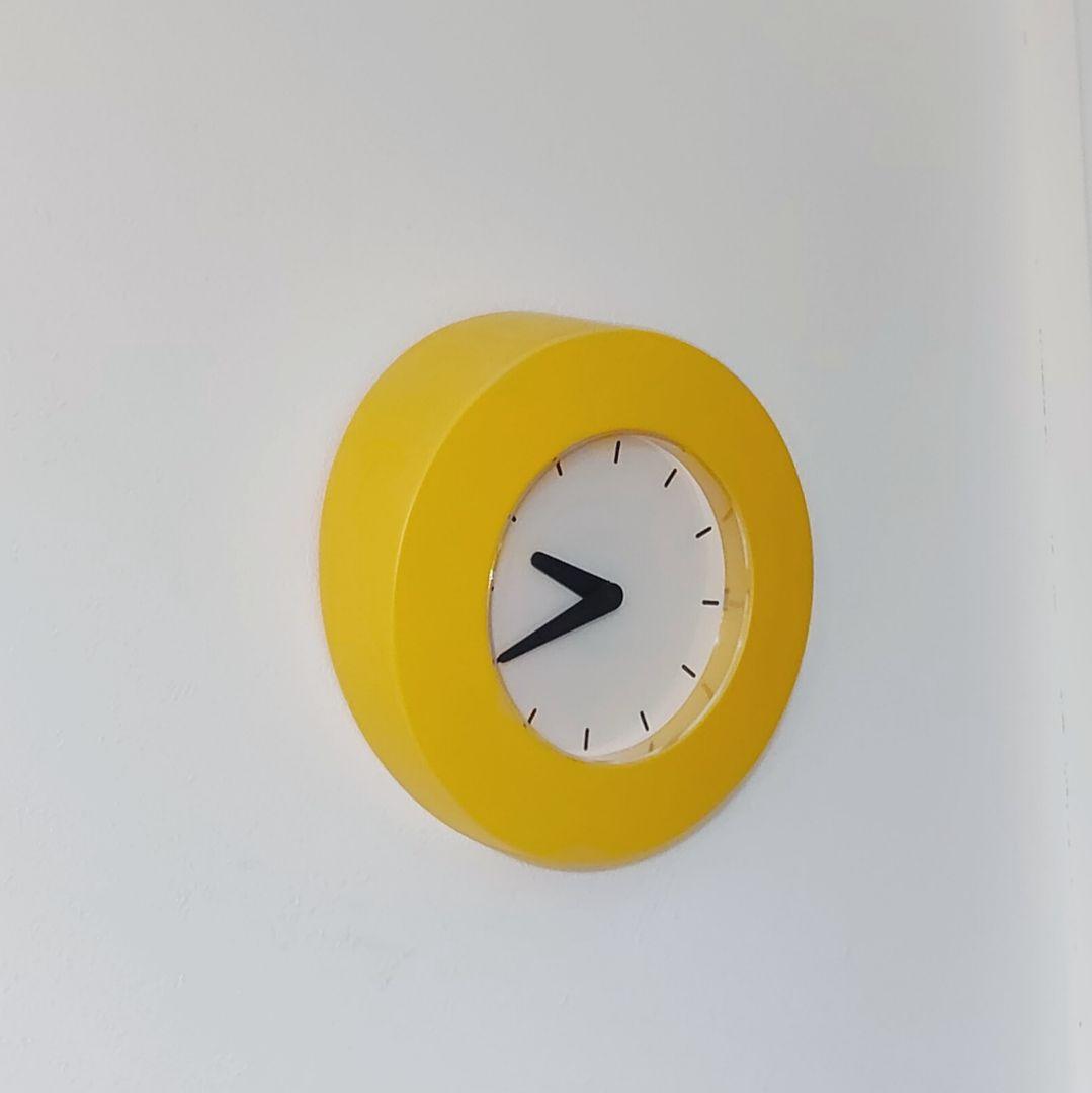 IKEA KVARTA 掛け時計 ポストモダン オールドイケア レトロ イエロー