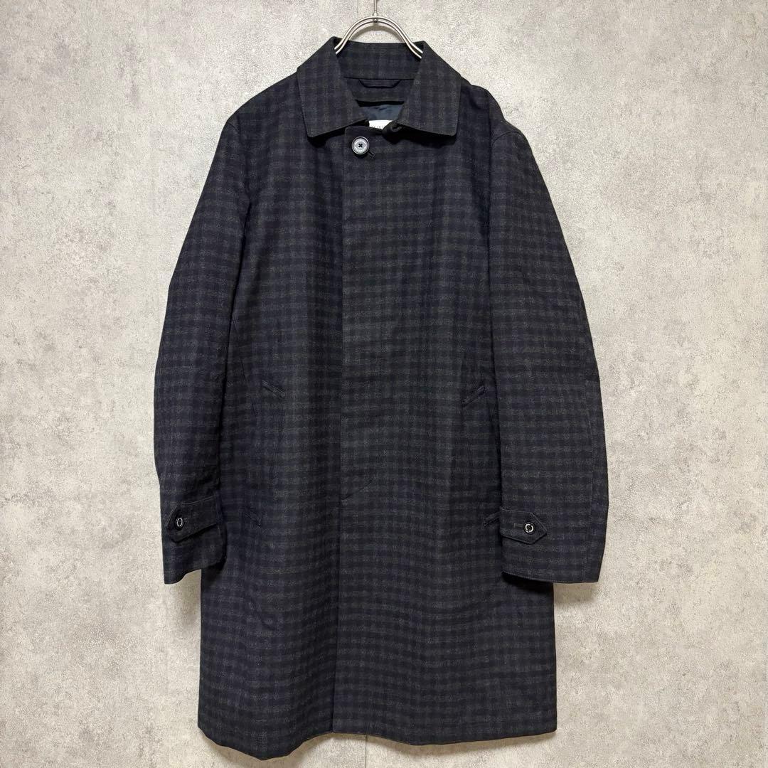 マッキントッシュ ステンカラーコート 42 千鳥格子 チェスターコート 42