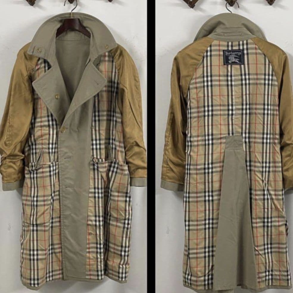 【最終価格】BURBERRY バーバリー　トレンチコート M 玉虫色
