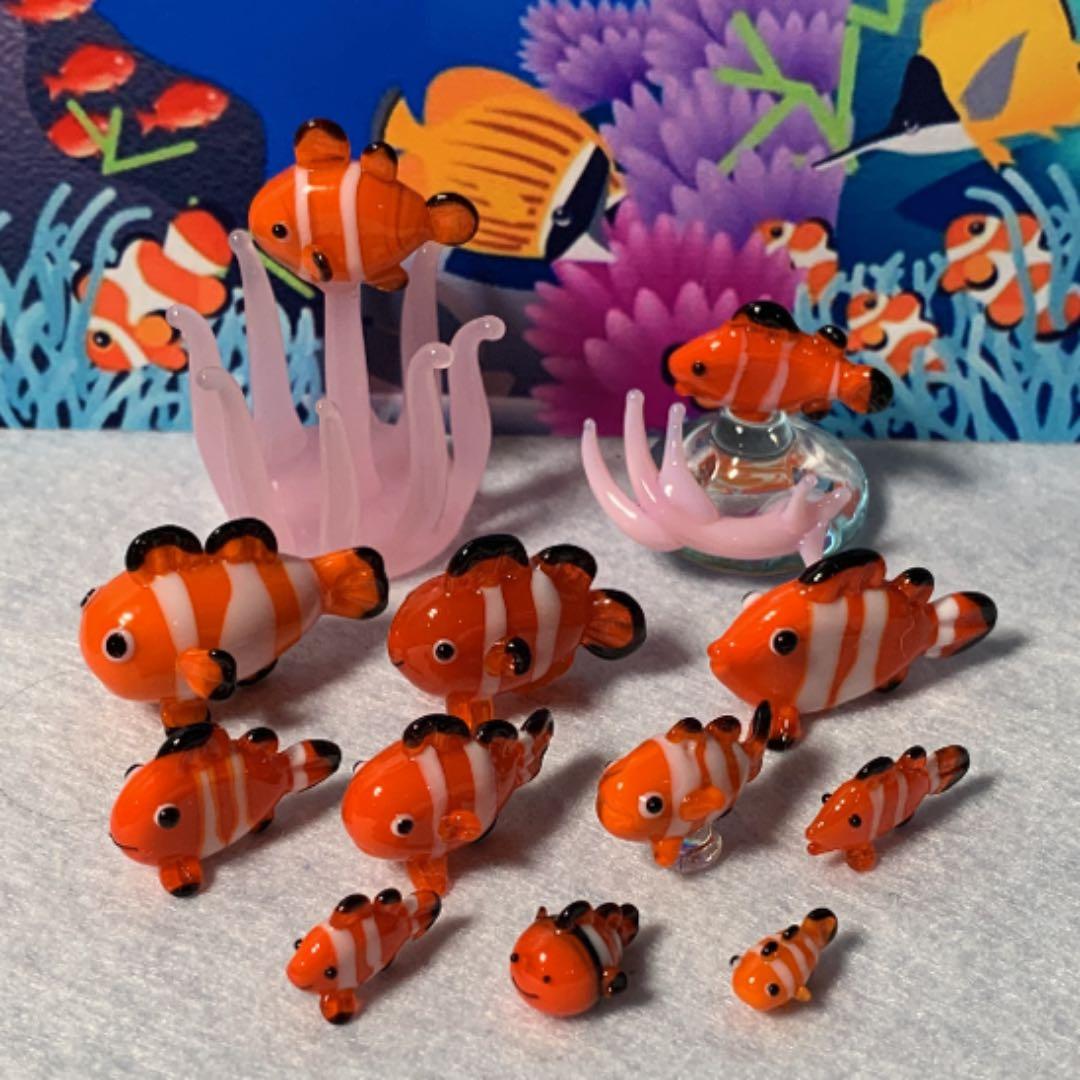 ガラス細工　ミニチュア　　クマノミ