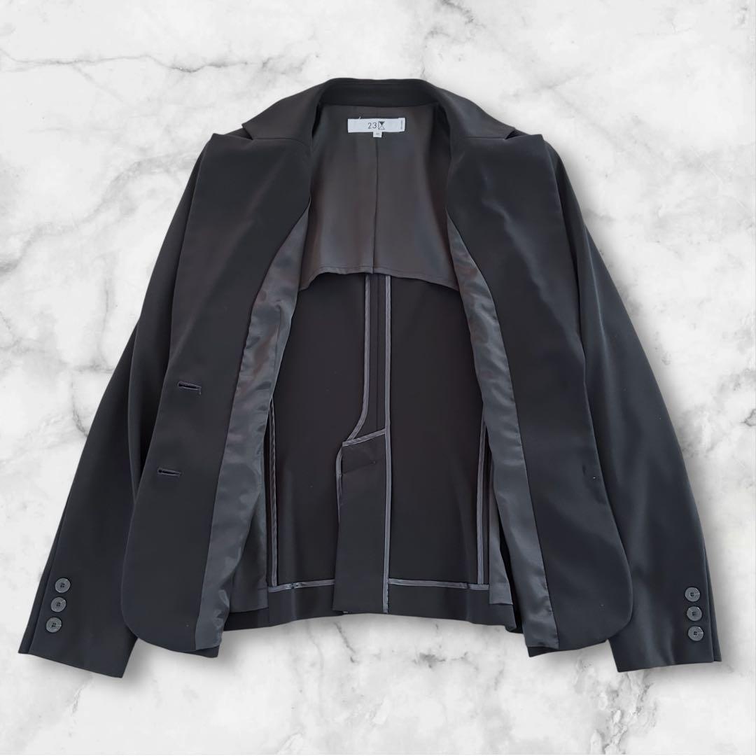 【美品】23区 セットアップ スーツ 3点セット 大きいサイズ 40 L 黒