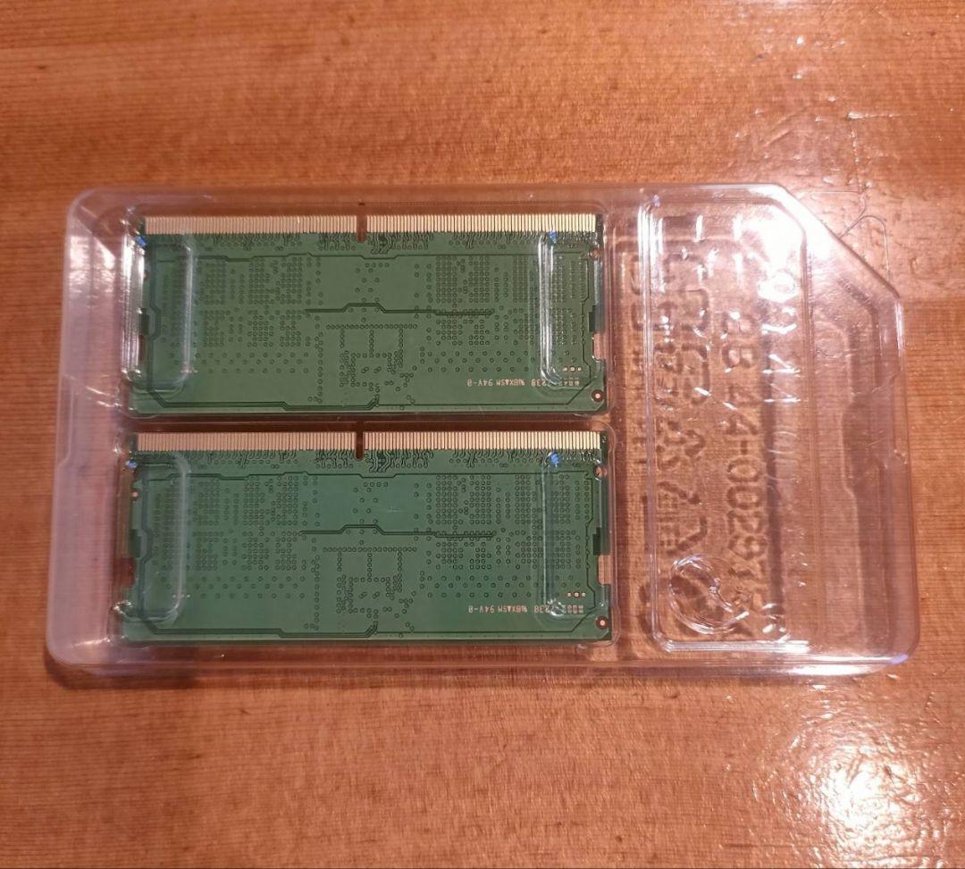 ほぼ未使用 DDR5 16GB SAMSUNG メモリー PC5 8GBx2枚