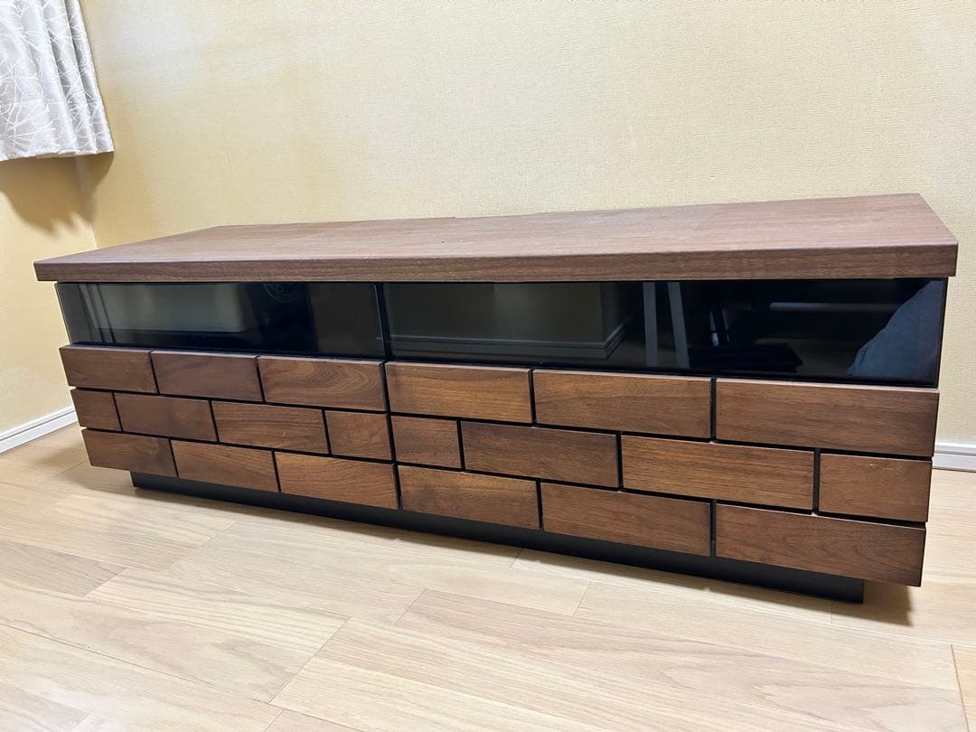 ニトリ　木製テレビ台 ブラウン 引き出し付き