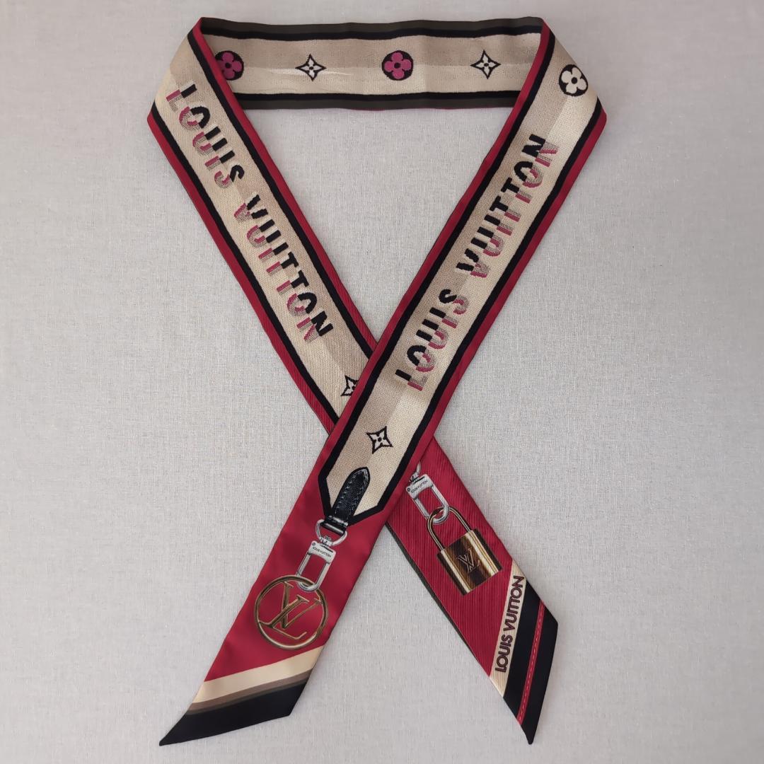 LOUIS VUITTON バンドー 細幅シルクスカーフ マルチカラー 101