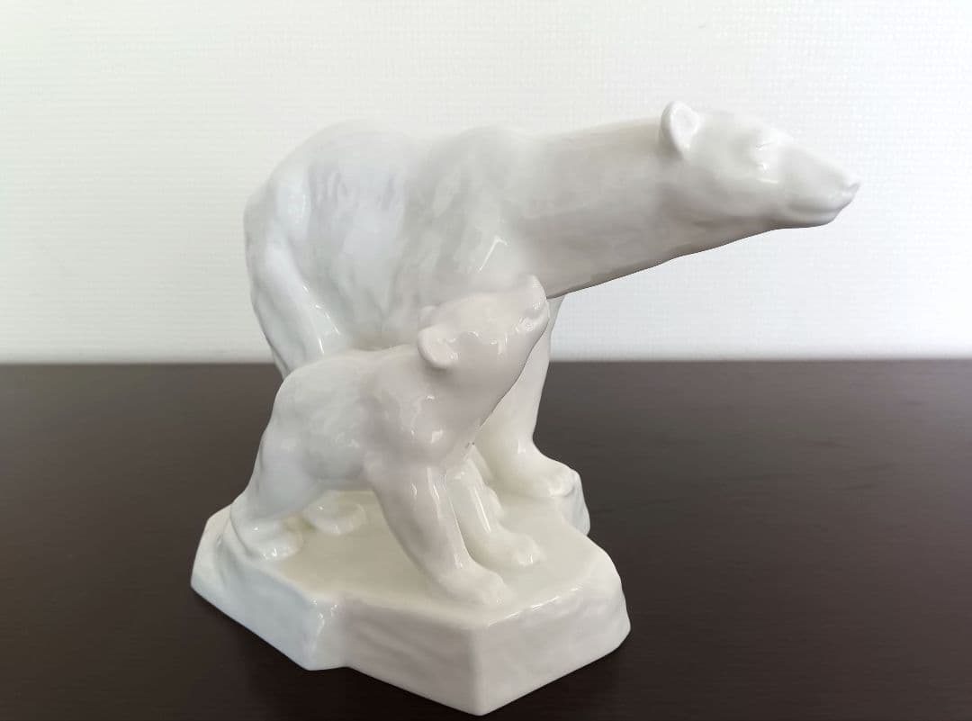 ノリタケ 白熊親子のフィギュア　廃番 レア