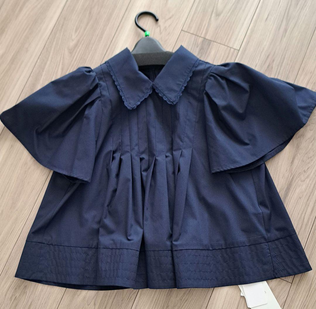 ジプソフィア 38 ネイビー tuck blouse