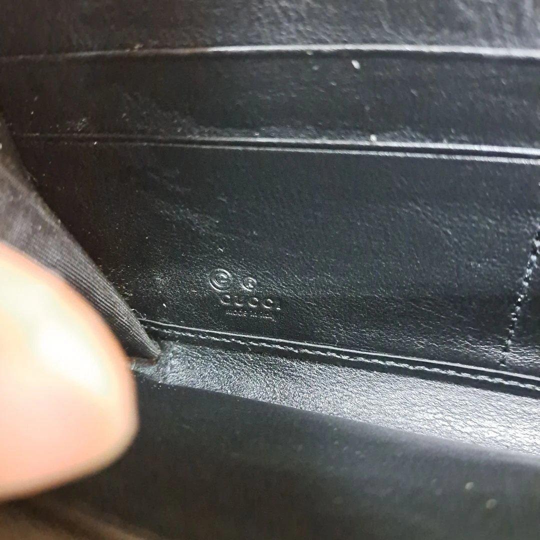 GUCCI GGパターン ブラックレザー長財布　最終値下げ
