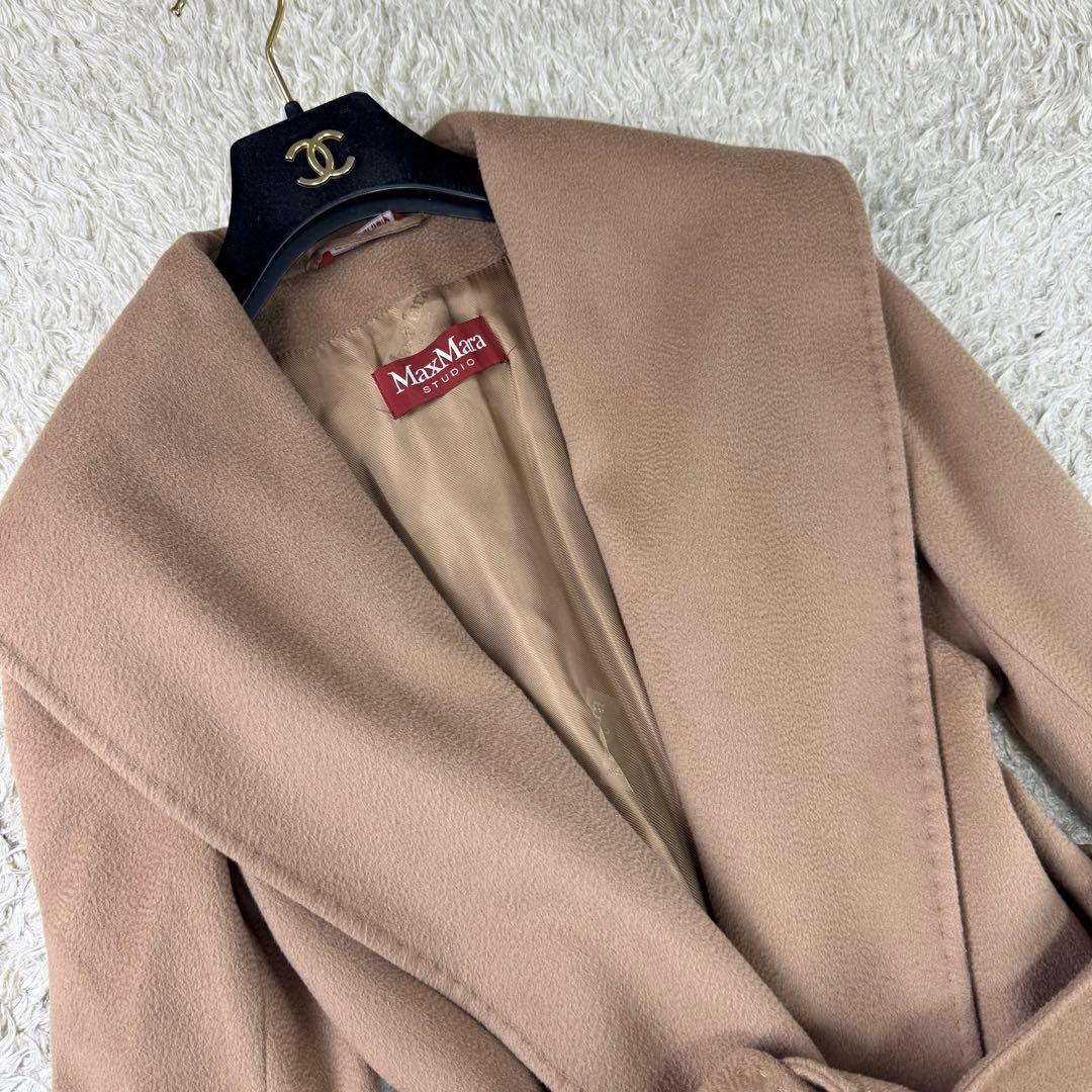 れ*な様 MaxMara ロリアナ 22年 ショールカラー ベルテッドコート キ