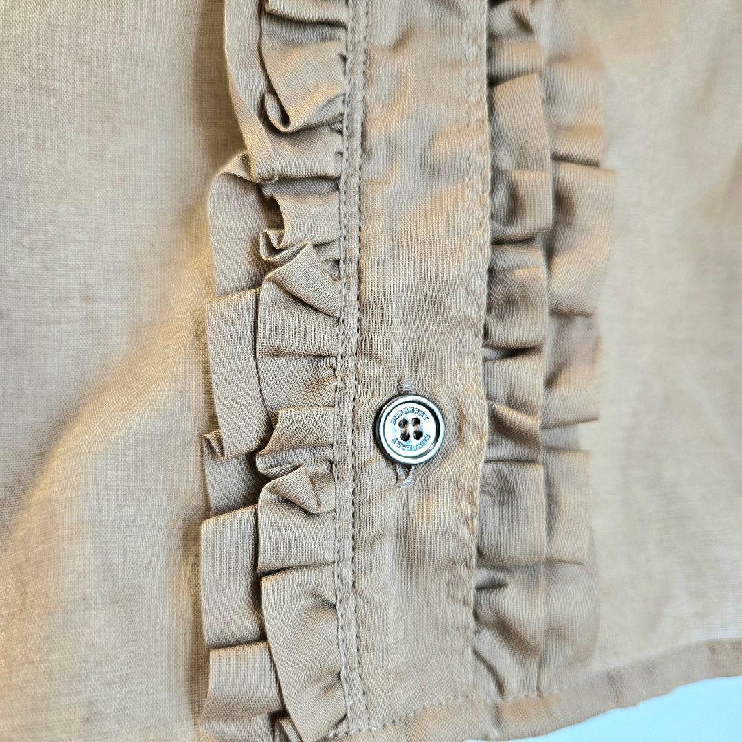 タグ付未使用 BURBERRY バーバリー ブラウス シャツ シフォン 半袖 S