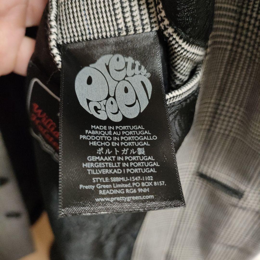 ★美品★Pretty Green/チェック柄 ステンカラーコート Mサイズ（2）