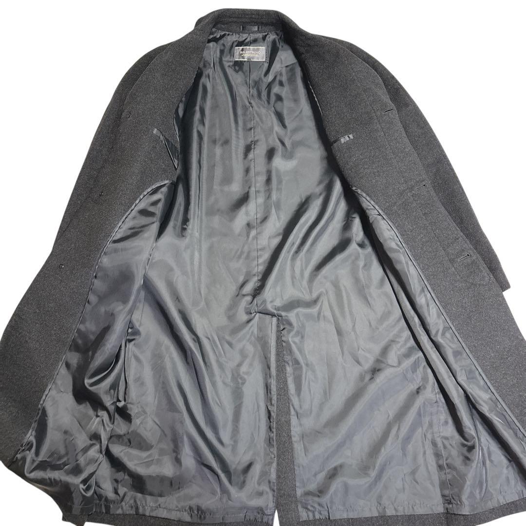BALESTRINO カシミヤ100% ロングコート AB6 ダークグレー