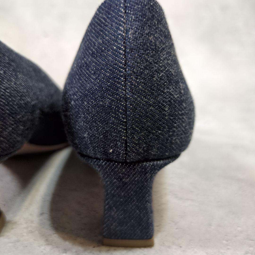 Roger Vivier ロジェヴィヴィエ ゴールド四角バックルパンプス23.5